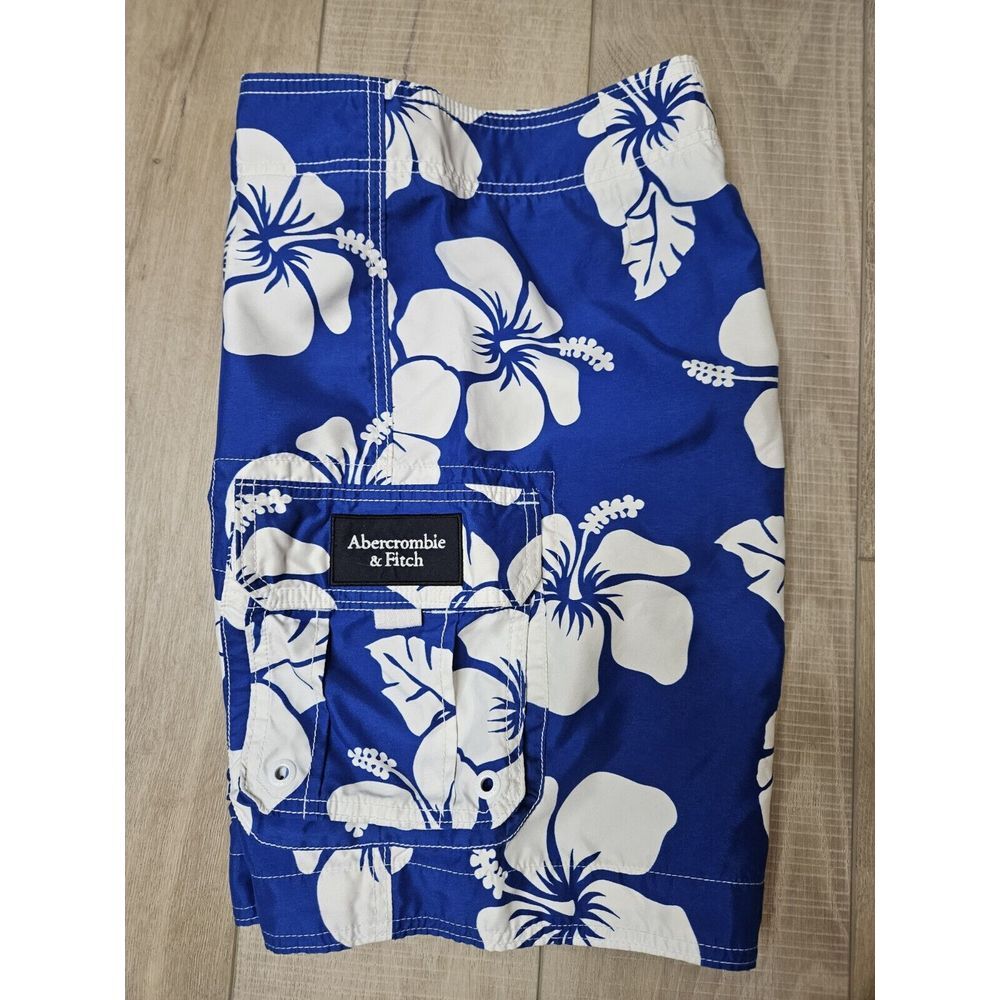 Abercrombie & Fitch Mens‎ Hawaiian Print Boardshorts Swim Trunks Size Small